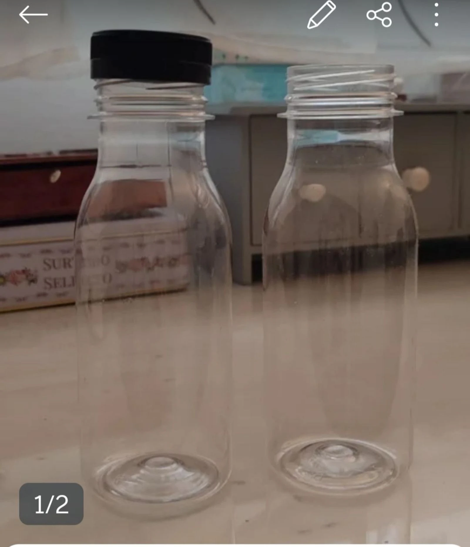 Botellas pequeñas pvc
